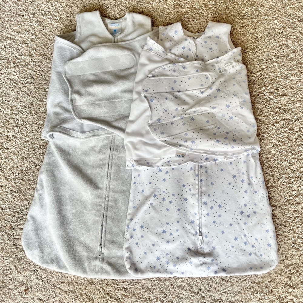 Bundle of 2 Swaddles - 1 Cotton / 1 Fleece